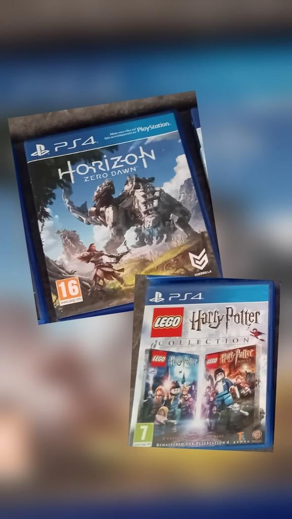Harry Potter Lego & Horizon Zero Dawn PS4 Games, Avontuur en Actie, Gebruikt, 1 speler, Ophalen of Verzenden