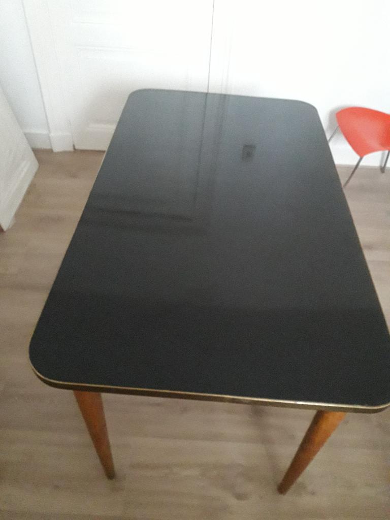 tafel design kunststof blad, Ophalen, Gebruikt, 100 tot 150 cm, Vintage