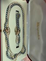 Majorica parels grijs en creme ketting en armband, Ophalen of Verzenden, Nieuw, Grijs, Overige materialen