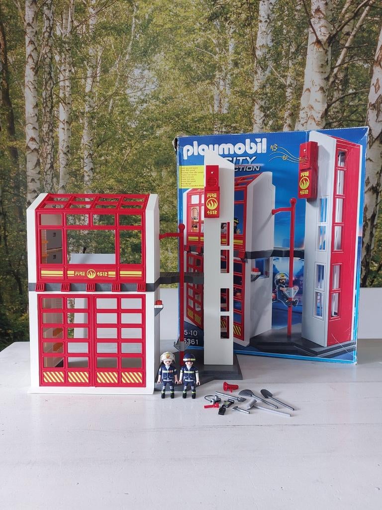Playmobil Brandweerkazerne, Kinderen en Baby's, Speelgoed | Playmobil, Ophalen of Verzenden, Gebruikt, Complete set