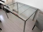 Uitschuifbare eettafel glas - Ikea, Huis en Inrichting, Tafels | Eettafels, Ophalen, Gebruikt, 100 tot 150 cm, Modern, tijdloos
