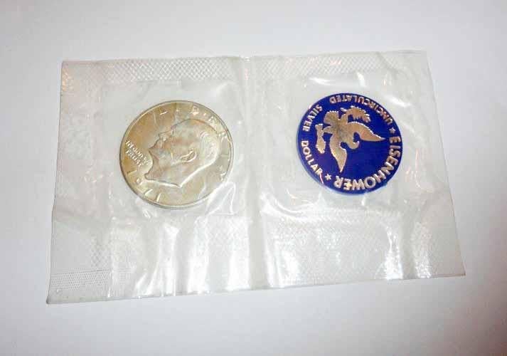 Munt Eisenhower dollar 1971 USA Zilver Amerika, Postzegels en Munten, Ophalen of Verzenden, Noord-Amerika, Losse munt, Zilver
