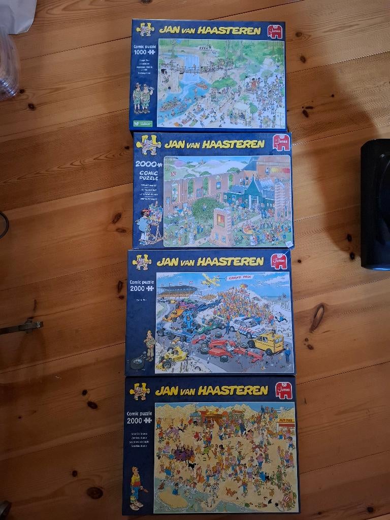 4 jan van haasteren puzzels, Ophalen, 500 t/m 1500 stukjes, Zo goed als nieuw, Legpuzzel