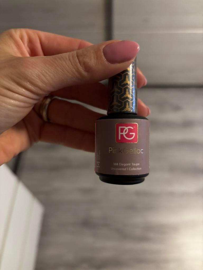 Pink gellac elegant taupe, Overige kleuren, Verzenden, Zo goed als nieuw, Handen en Nagels