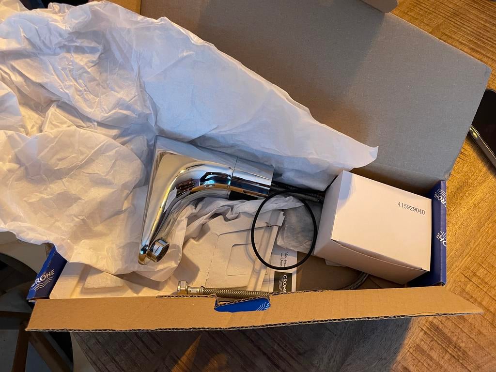 Grohe Europlus E Kraan - Nieuw in doos, Ophalen of Verzenden, Nieuw, Chroom, Kraan