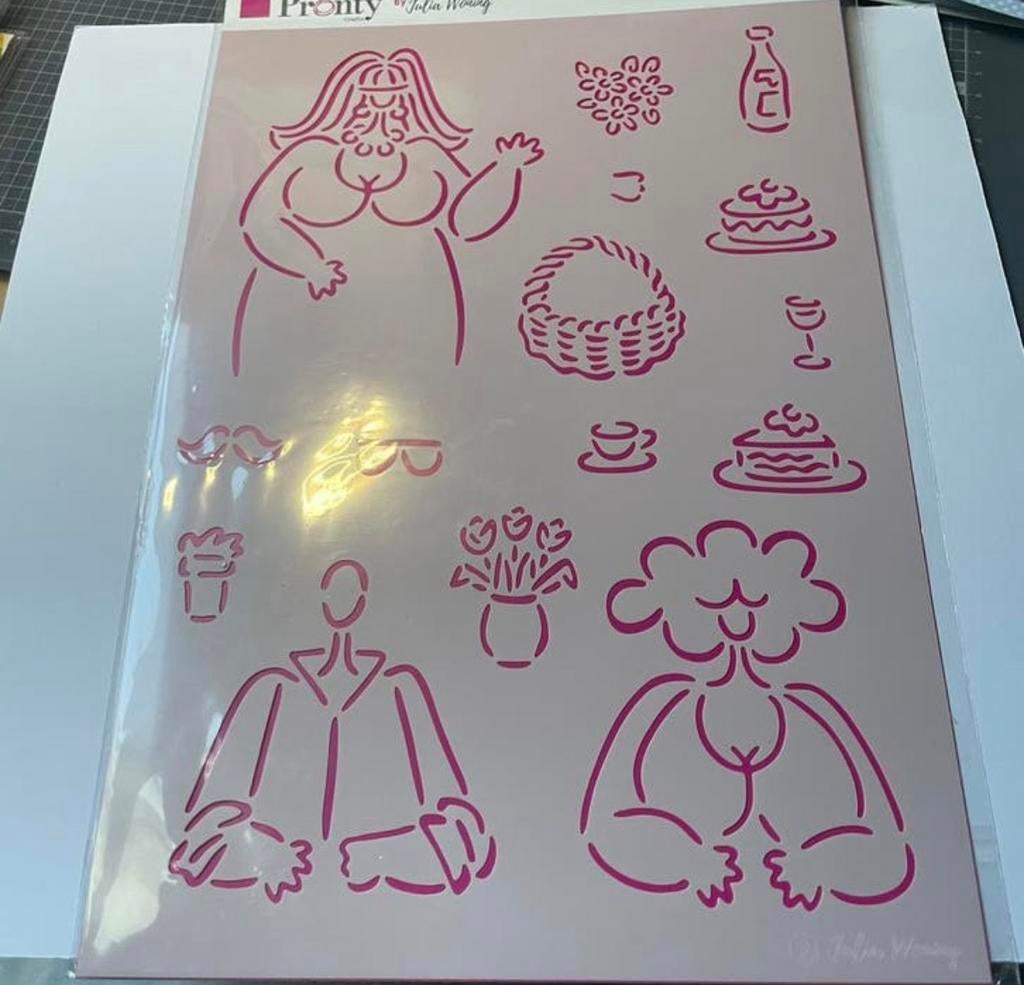 Pronty stencil mensen, Ophalen of Verzenden, Zo goed als nieuw, Overige thema's, Pons of Mal