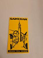 6477 Vintage Samedan Engadin Zwitserland Reclamebord, Ophalen of Verzenden, Gebruikt