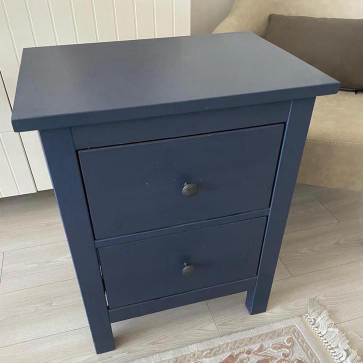 IKEA Hemnes Nachtkastje - Donkerblauw geschilderd, Ophalen, Zo goed als nieuw