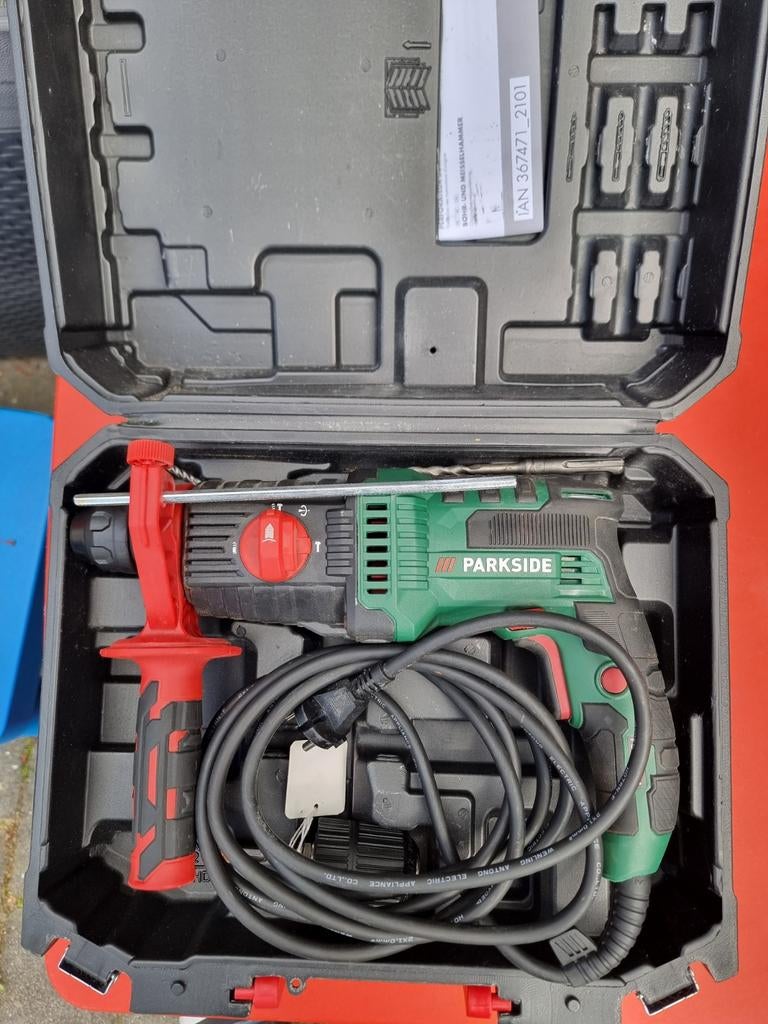 Parkside Boormachine PBH 800 A1 - Zo goed als nieuw, 600 watt of meer, Boor- en/of Breekhamer, Ophalen of Verzenden, Zo goed als nieuw