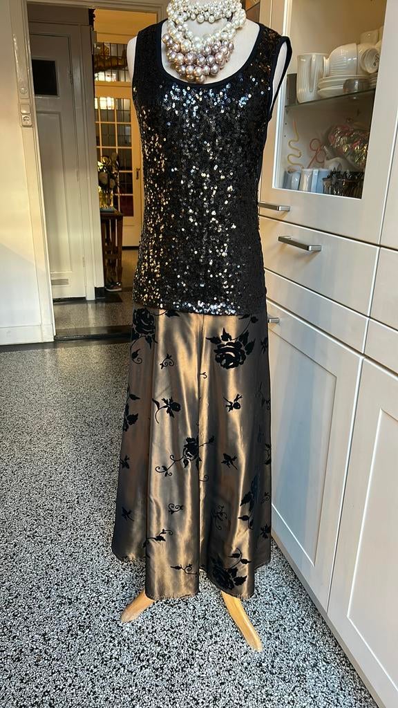 Glansende goudkleurige GALA rok mt 38 van FOLIO, Kleding | Dames, Maat 38/40 (M), Galajurk, Overige kleuren, Nieuw