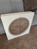 Witte badkamerkast met spiegeldeuren en glazen planken, Ophalen of Verzenden, Gebruikt, Rechthoekig, 50 tot 75 cm