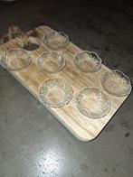 Set van 7 kristallen schaaltjes, Ophalen of Verzenden