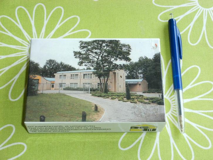 Kwartet 75 jaar woningbouwvereniging De goede woning, Verzamelen, Speelkaarten, Jokers en Kwartetten, Zo goed als nieuw, Kwartet(ten)