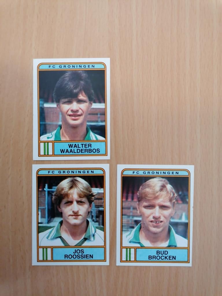 Panini Voetbal 84 FC Groningen 3x., Ophalen of Verzenden, Zo goed als nieuw, Sticker
