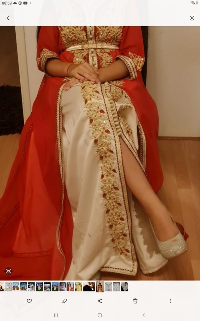 Te koop Marokkaanse jurk takchita maat 40, Maat 38/40 (M), Overige typen, Blauw, Ophalen of Verzenden