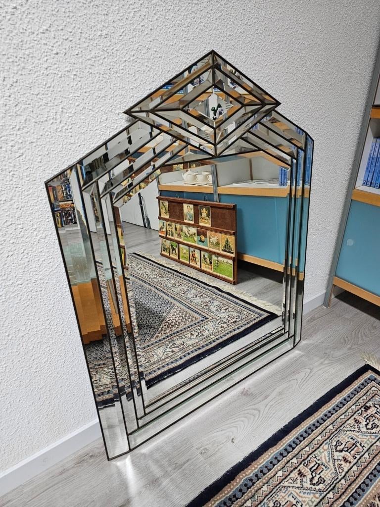Prachtige art deco spiegel voor €295,-!, Ophalen, Gebruikt, Nvt, Minder dan 100 cm