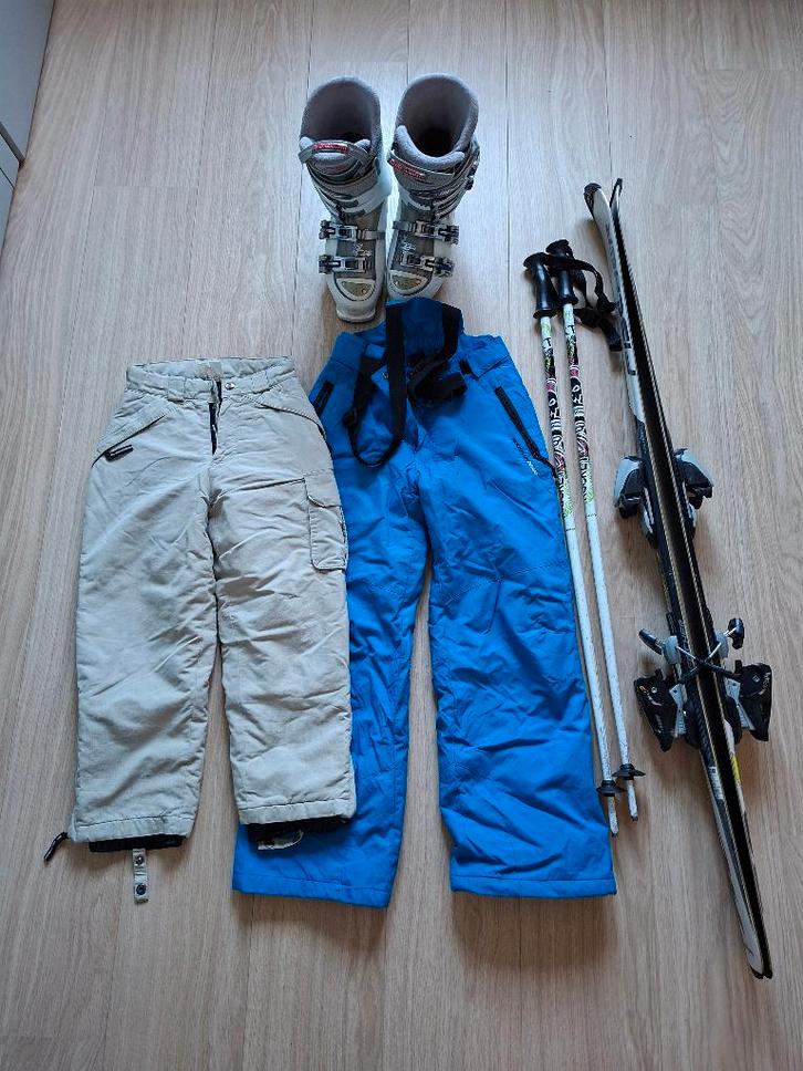 Skigerief (ski's, botten, stokken, broeken), Sport en Fitness, Skiën en Langlaufen, Zo goed als nieuw, Kleding, Skiën, Overige merken