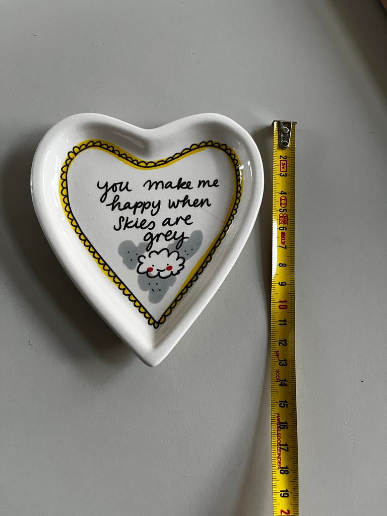 Blond Amsterdam hartvormig bordje 'You make me happy', Blond Amsterdam, Ophalen of Verzenden, Porselein, Schaal of Schalen