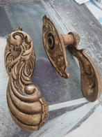 Antieke Franse koperen deurkrukken, Antiek en Kunst, Ophalen