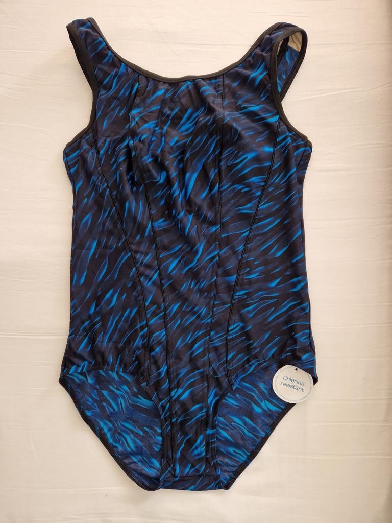 Blauw met zwart badpak, maat 42, Ophalen of Verzenden, Zo goed als nieuw, Blauw, Badpak