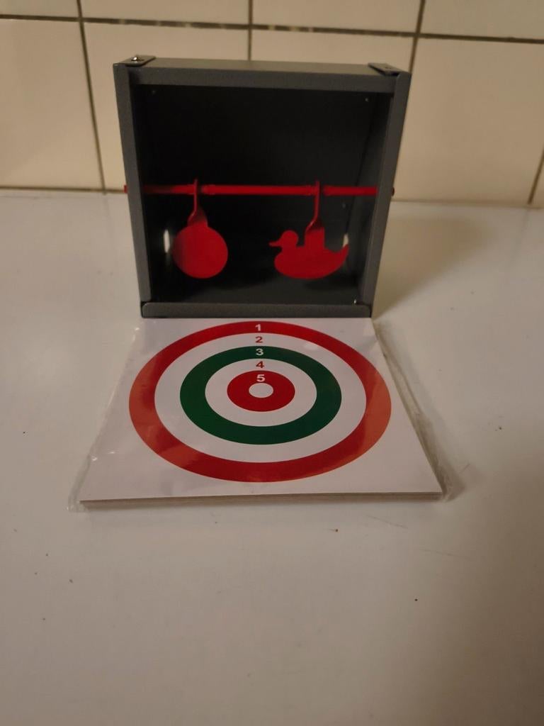 Schietkast met 2 doelen en 30 kaarten met verschillende doel, Ophalen of Verzenden, Nieuw