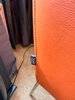 Solo lederen stoel - Oranje design fauteuil, Huis en Inrichting, Stoelen, Ophalen, Gebruikt, Overige kleuren, Leer