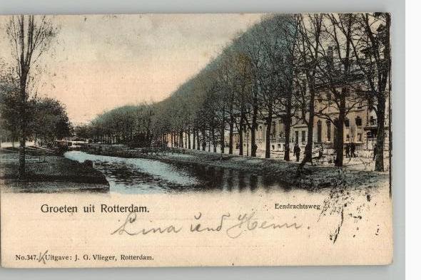 Rotterdam Eendrachtsweg  st 1903 uitg J.G. Vlieger No 347, Verzenden, Voor 1920, Gelopen, Zuid-Holland