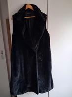 Fluffy bodywarmer lang mouwloos vest met 48 50 52, Ophalen of Verzenden, Zo goed als nieuw, Maat 46/48 (XL) of groter, Blauw