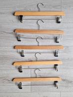 Houten Broekhangers set broekhanger set 5 hanger met knijper, Kleding | Dames, Kledinghangers, Ophalen of Verzenden, Hout