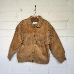 Vintage Jas L LichtBruin Leer Starling Western Cowboy Style, Maat 52/54 (L), Bruin, Ophalen of Verzenden, Starling