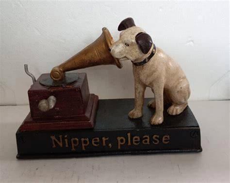 Nipper RCA Hond Musical Cast Iron, Antiek en Kunst, Kunst | Beelden en Houtsnijwerken, Ophalen of Verzenden