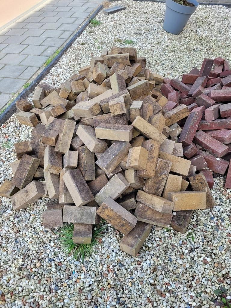 Stenen/klinkers geel, Ophalen of Verzenden, Gebruikt, Beton, Klinkers