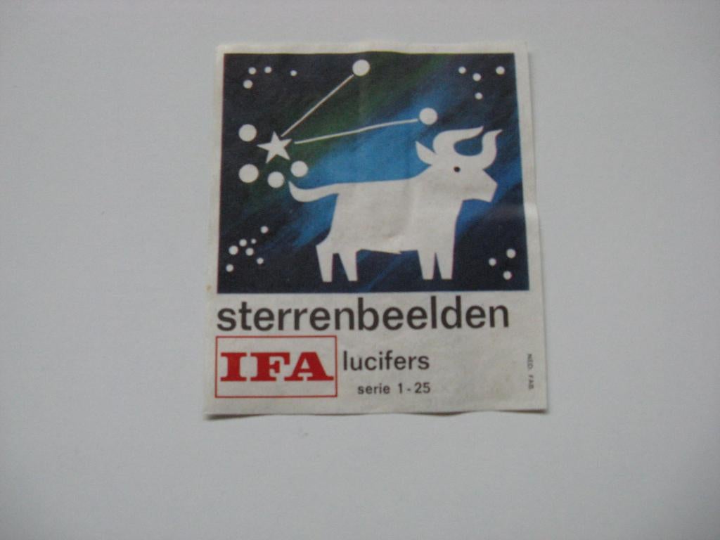 Lucifersmerken verschillende bv.Sterrenbeelden IFA etc., Verzamelen, Verzenden, Zo goed als nieuw, Luciferdoosjes of -merken
