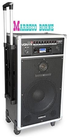 Karaoke, mobiele geluidset, CD speler, MP3, USB, Bluetooth, Vonyx, Nieuw, Info@marbeco.nl, Complete set