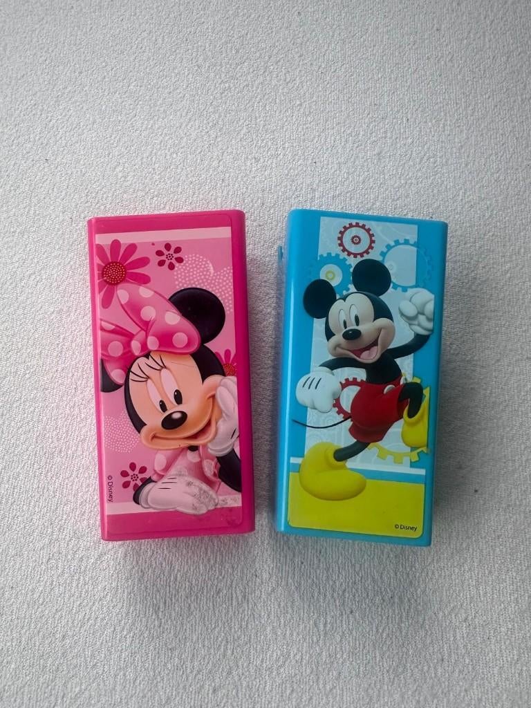 Minnie en Mickey drinkpakjes houders, Ophalen of Verzenden, Mickey Mouse, Zo goed als nieuw, Overige typen