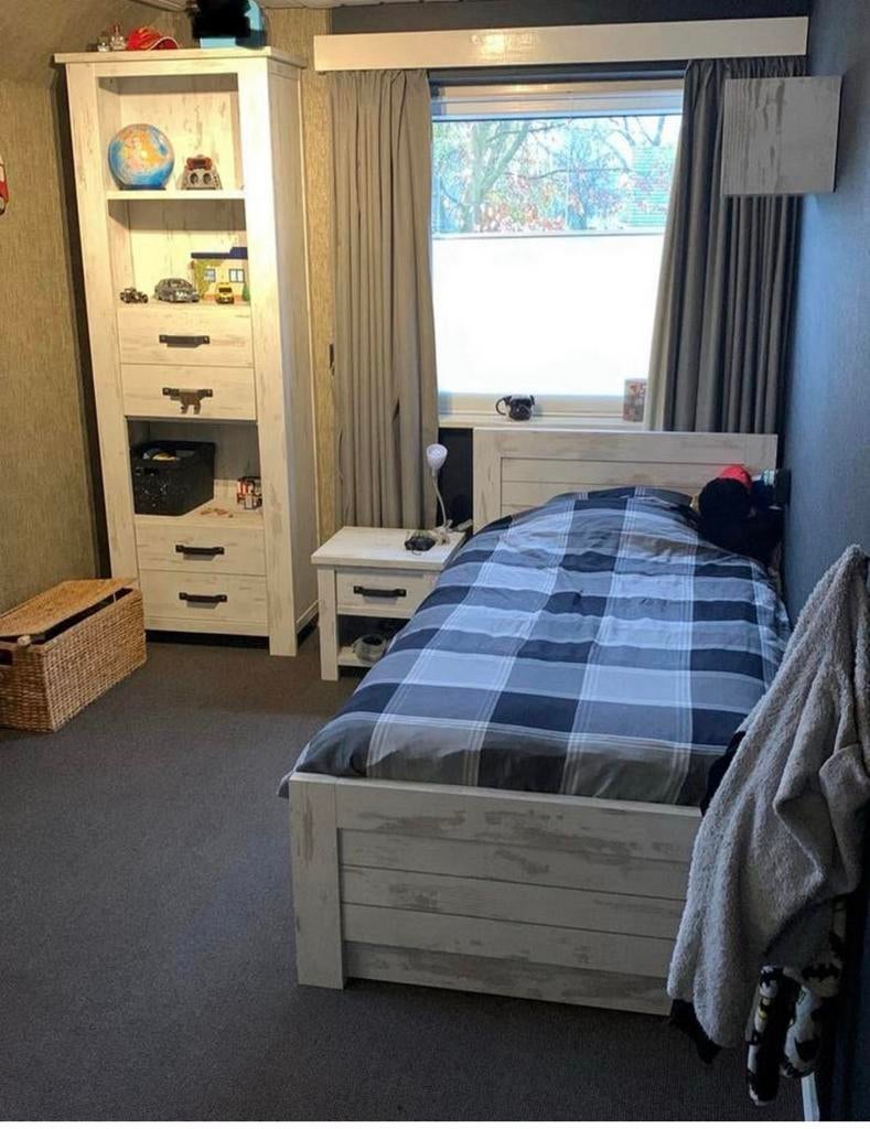 Complete 1-persoons slaapkamer set - Landelijke stijl, Ophalen, Gebruikt, Kast, 50 tot 70 cm