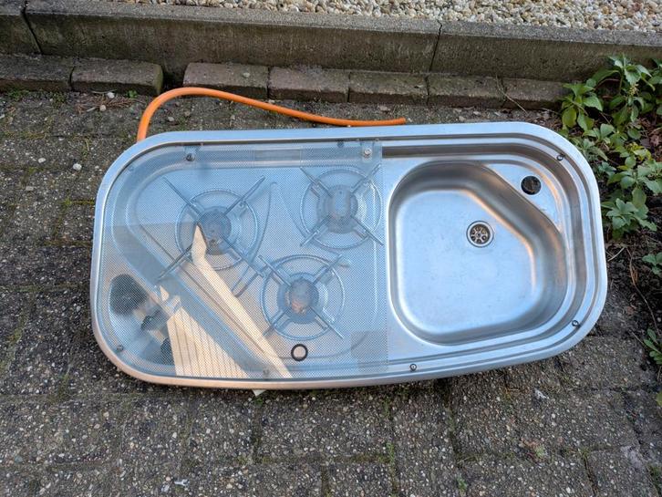 Cramer SR SK-906 01 Filakovo 3-pits kookplaat met spoelbak, Caravans en Kamperen, Caravan accessoires, Gebruikt, Ophalen of Verzenden
