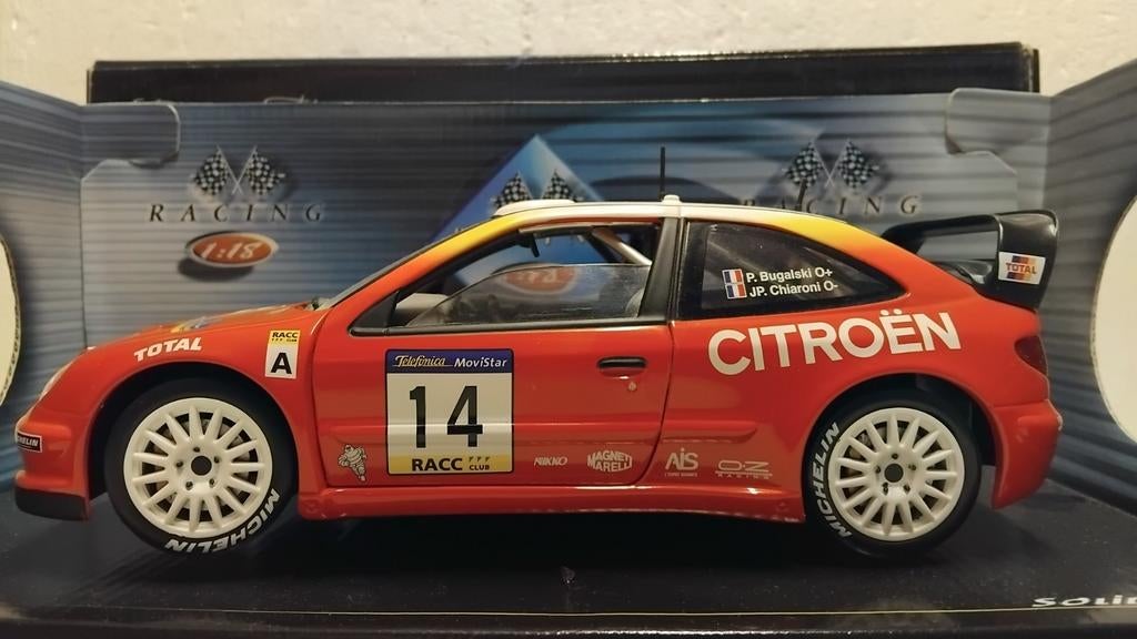 Citroen Xsara WRC #14 rood Solido metal 1:18 KRD, Ophalen of Verzenden, Zo goed als nieuw, Auto, Solido