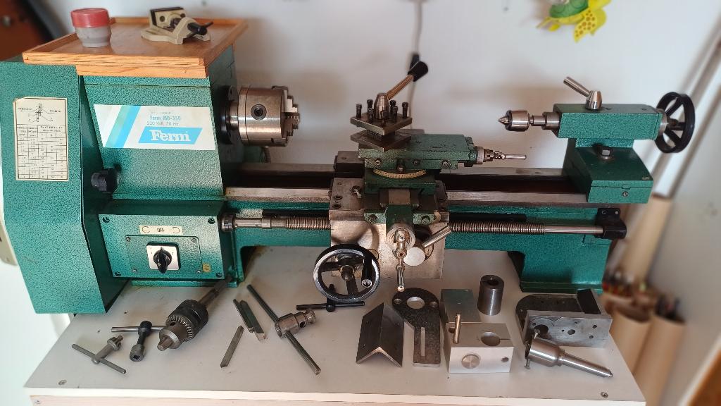 Ferm md350 draaibank, Ophalen, Gebruikt, Metaaldraaibank, 500 tot 1000 mm