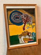 Kleurrijk  kunstwerk Corneille Le peintre et sa muse, Antiek en Kunst, Ophalen of Verzenden