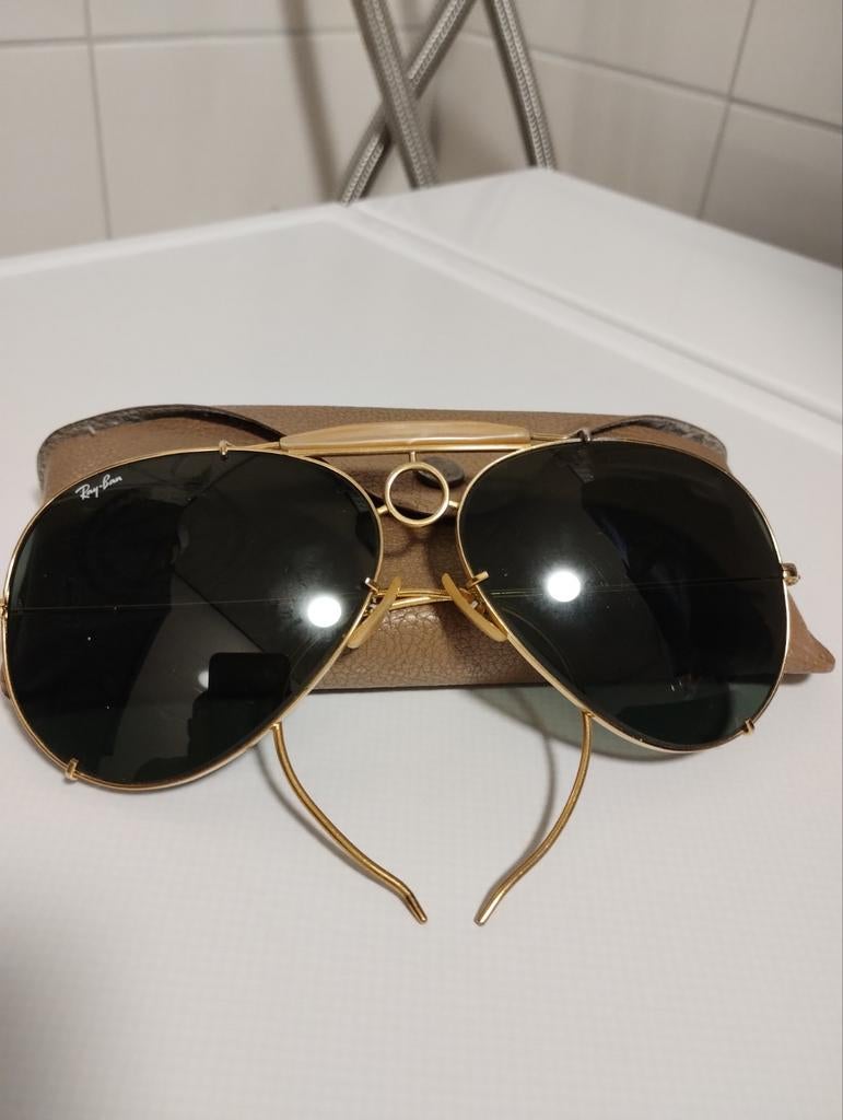 Vintage B&L Ray Ban Sharpshooter Grand G15 XL 65mm 24K GP, Ophalen of Verzenden
