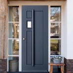 Moderne houten voordeur buitendeur Raalte met glas, Niet ingevuld, 80 tot 100 cm, Niet ingevuld, Nieuw