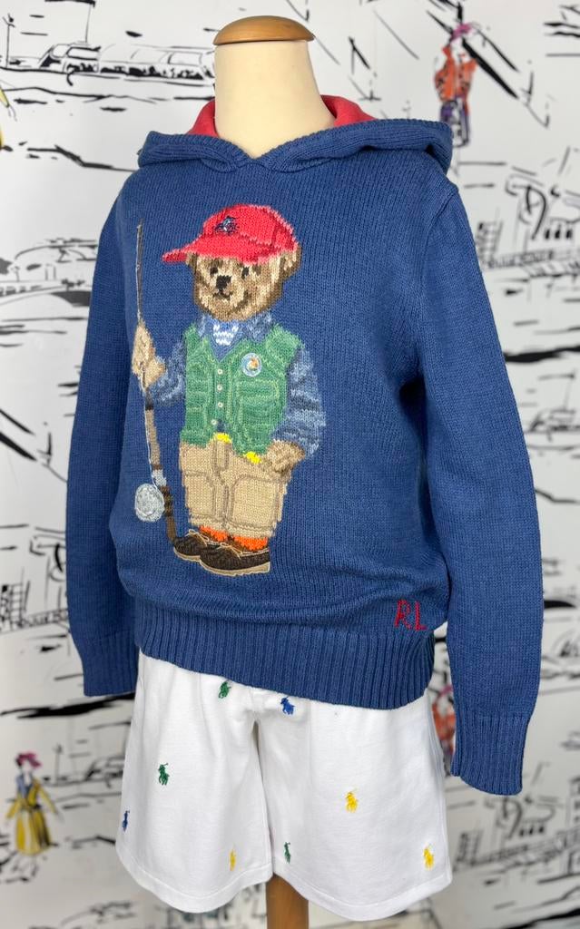 Ralph Lauren katoengebreide trui beer maat 10-12 (260 euro), Verzenden, Trui of Vest, Ralph Lauren, Ralph Lauren EU
