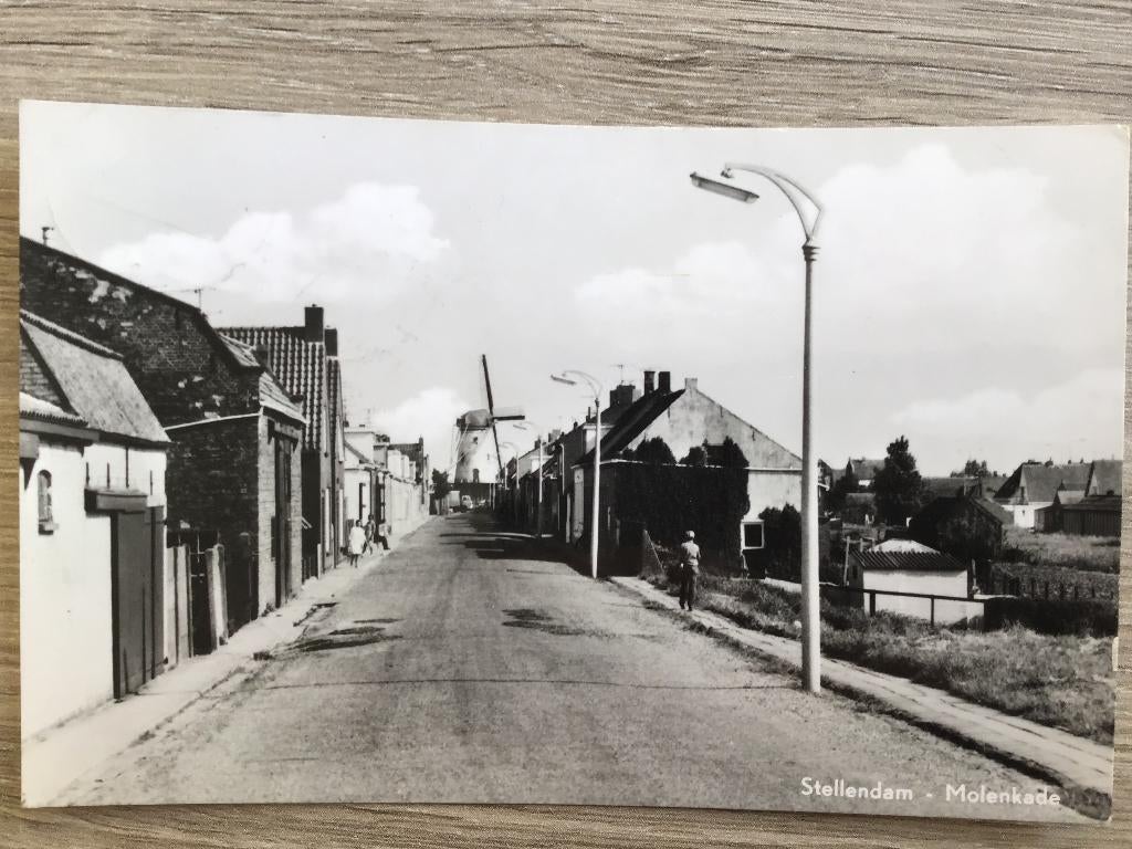 Stellendam Molenkade 1969, Verzamelen, Ansichtkaarten | Nederland, Ophalen of Verzenden, 1960 tot 1980, Gelopen, Zuid-Holland