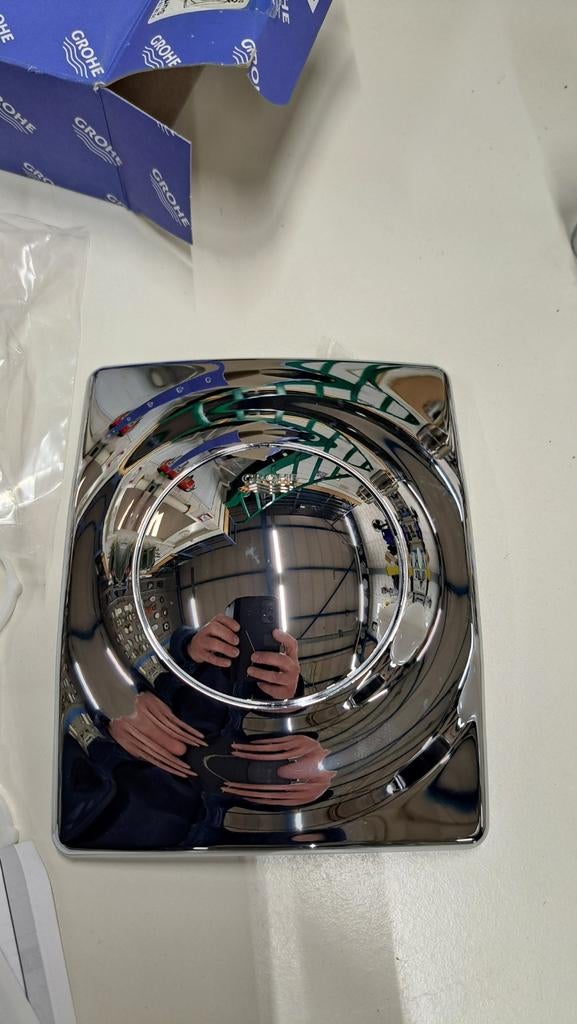 Grohe drukspoelplaat Chroom - Nieuw in doos, Ophalen of Verzenden, Nieuw, Chroom, Toilet