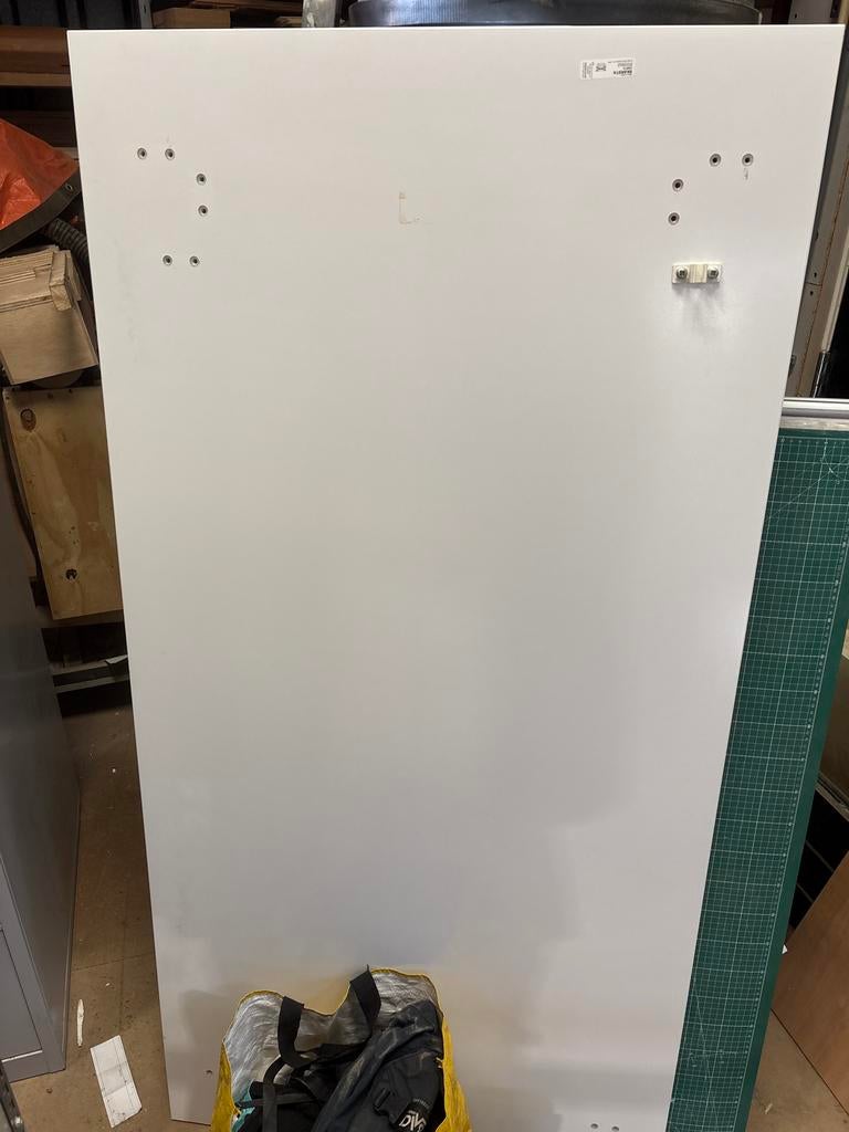 IKEA SKARSTA tafelblad wit, Ophalen, Kunststof, Gebruikt, 100 tot 150 cm