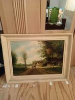 Oud Hollands landschap schilderij met boerderij, Antiek en Kunst, Ophalen