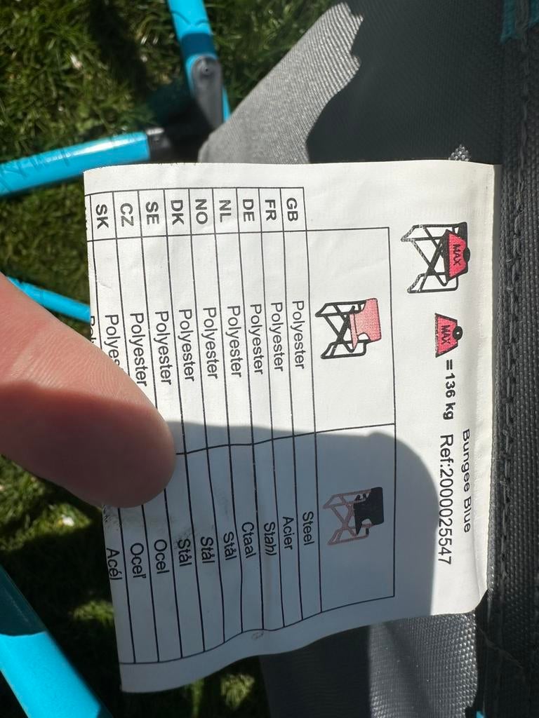 Coleman kampeerstoel Bungee Blue, Ophalen, Zo goed als nieuw, Campingstoel