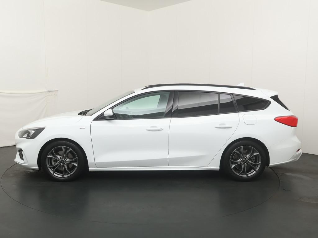Ford FOCUS Wagon EcoBoost 125 pk ST-Line | Trekhaak | Winter, Stof, Gebruikt, 715 kg, Wit