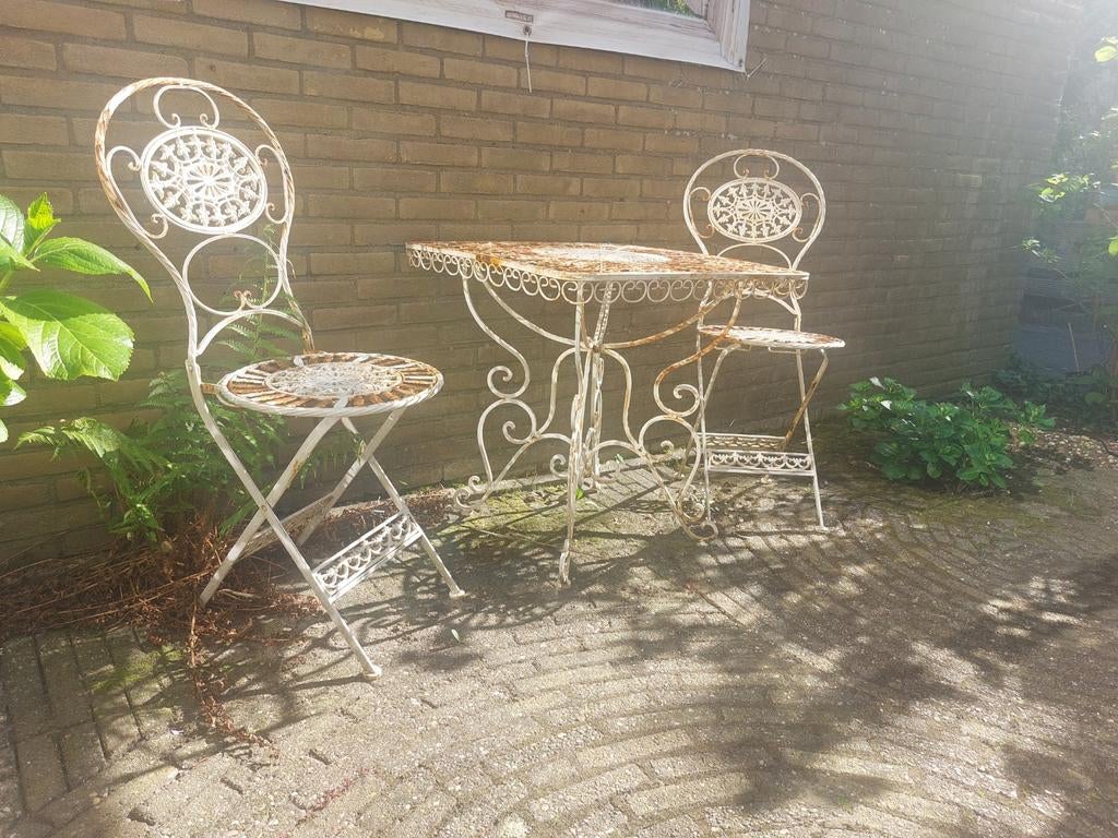 Metalen tafelsetje, Tuin en Terras, Ophalen
